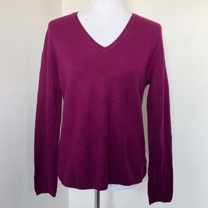 NWT Charter Club 100% Cashmere V-neck Sweater Size L